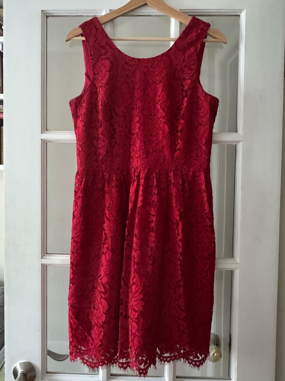 LOFT Red Lace Party Dress